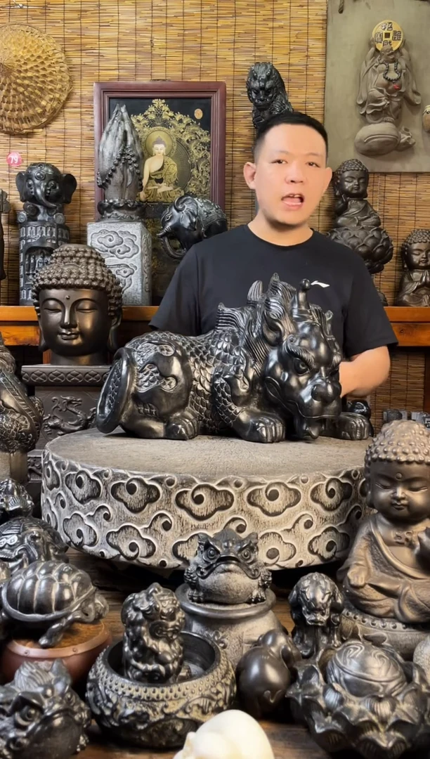 石材50*30貔貅天然青石雕刻