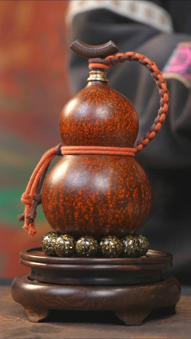 【闪购商品】YR128大漆酒葫芦不包手串及旋转底座