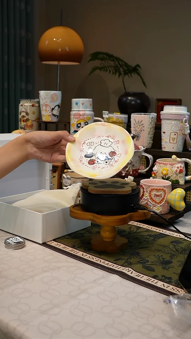 瓷【不带盒子】376高温釉下彩