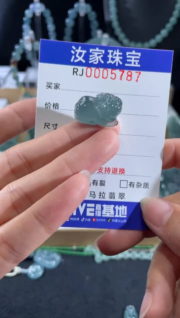 未镶嵌挂件翡翠5787