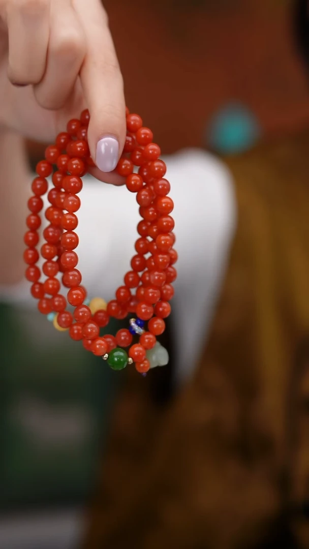 未镶嵌手串南红玛瑙MZYJ170瓦西南红手串