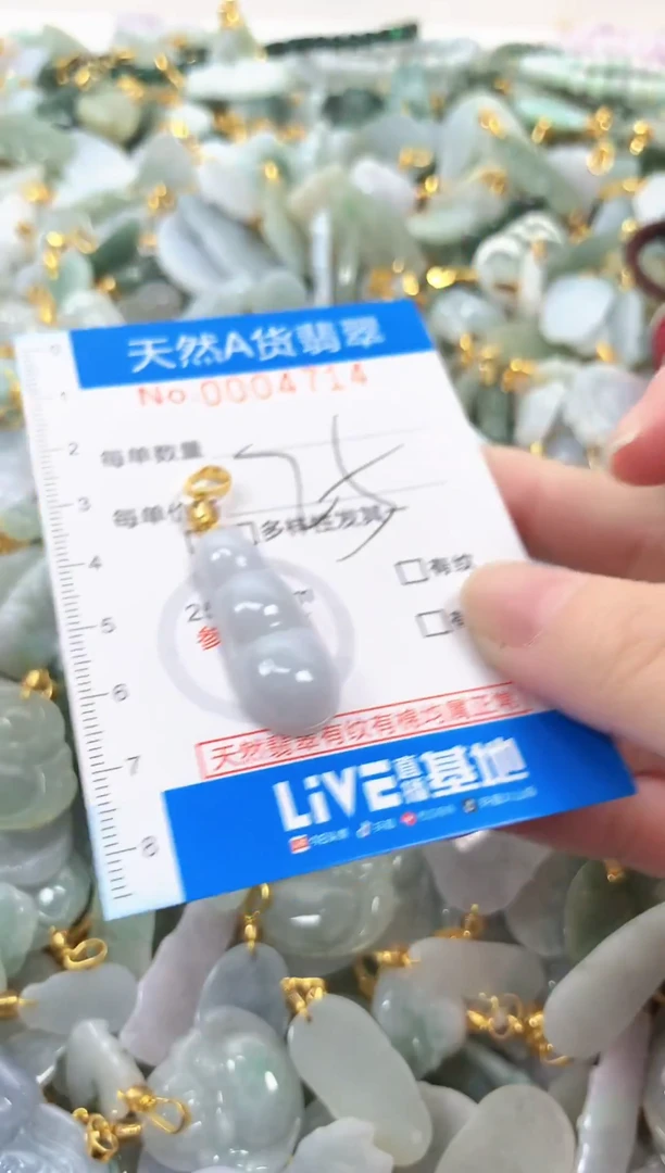 颈饰未镶嵌翡翠净货挂件-4714