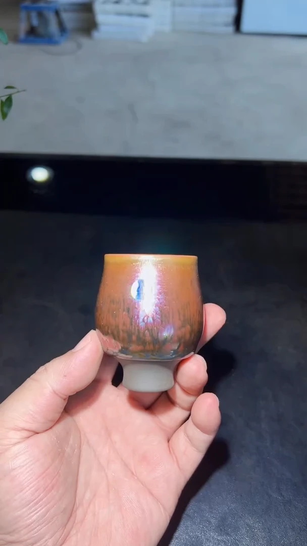 茶盏阿*?48彩金闻香杯建盏主人杯