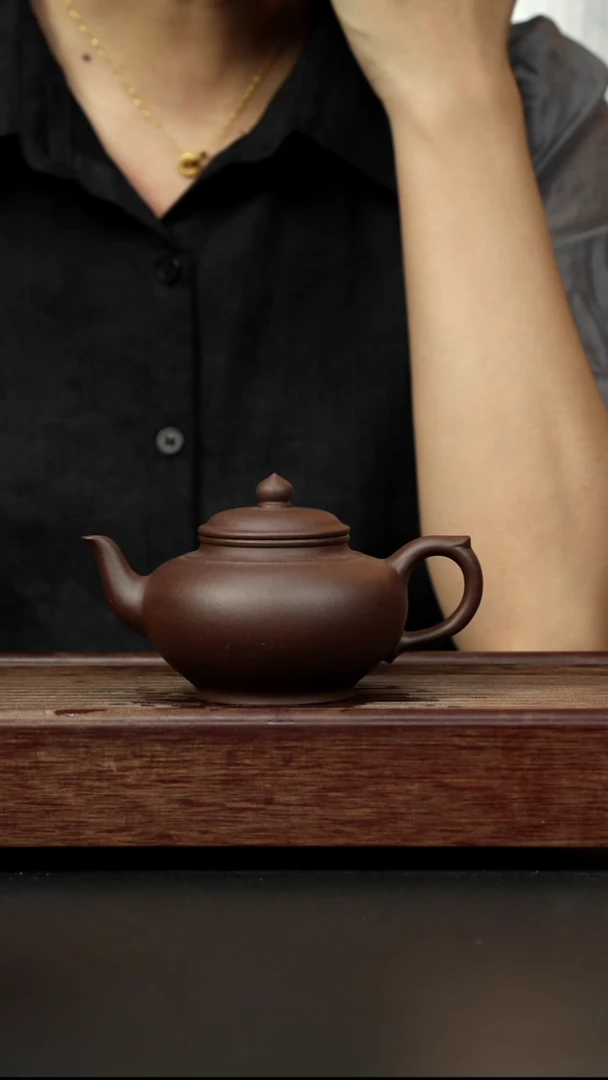 紫砂茶壶老紫泥 笑樱