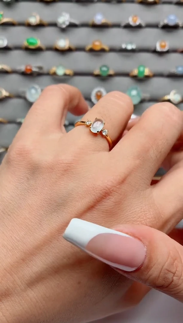 银S925镶嵌戒指翡翠.