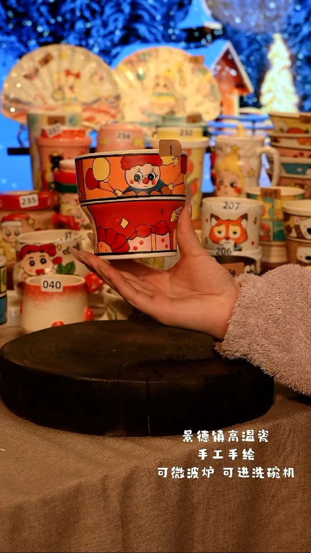 陶瓷001景德镇原创设计师款高温陶瓷手工手绘