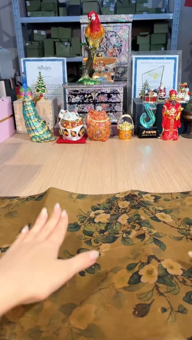 【闪购商品】杯53香云纱茶巾（绢纺山茶花）