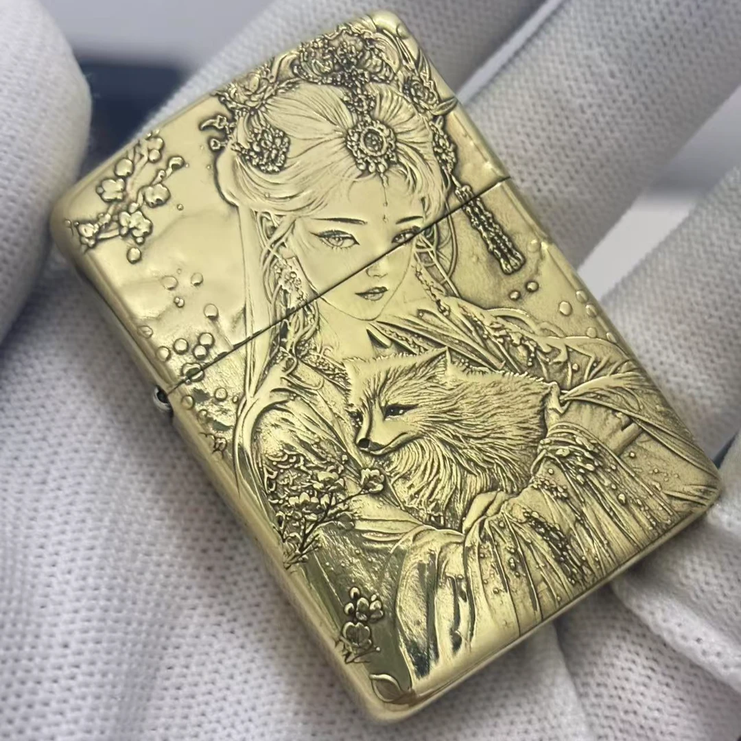 ZORRO佐罗打火机黄铜盔甲青丘九尾