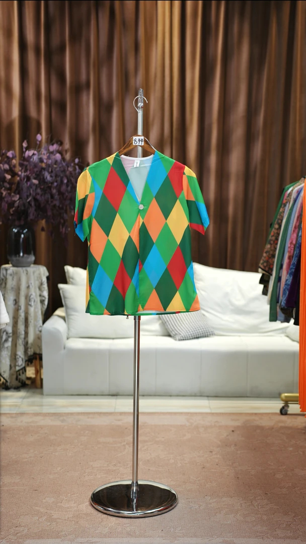 高级桑蚕丝100丝绒秋季时尚高定大码上衣844