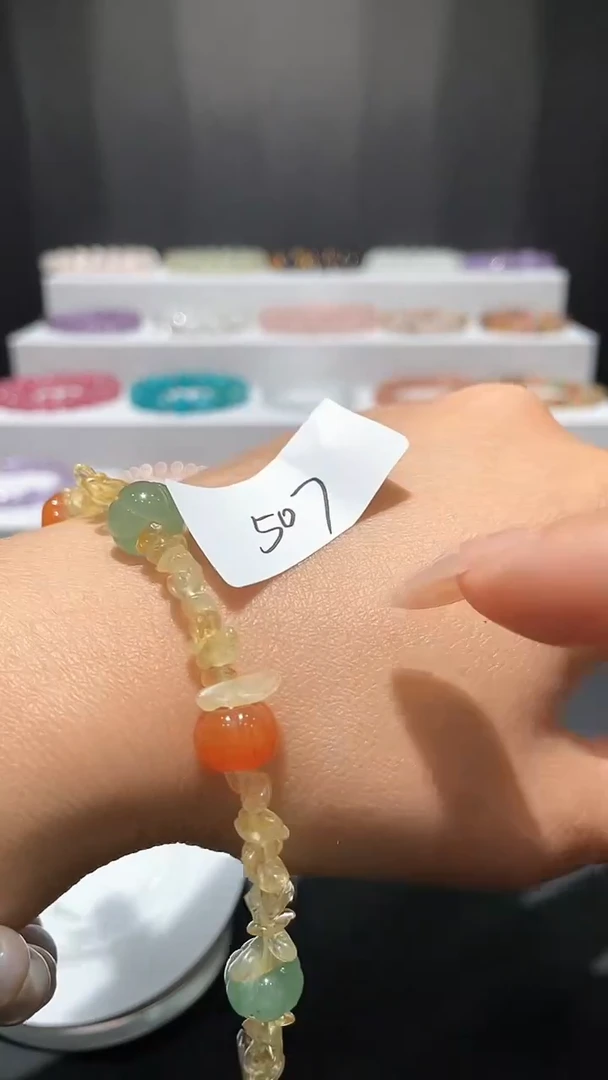 烟晶手链银S925镶嵌喜欢拍