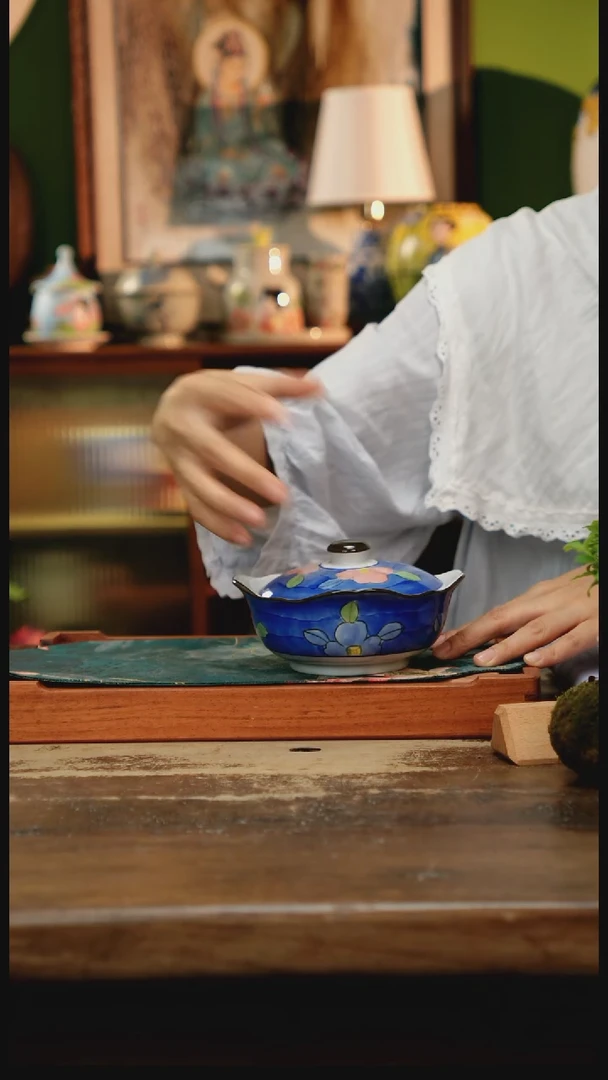 瓷片景德镇纯手工釉下彩精品茶具