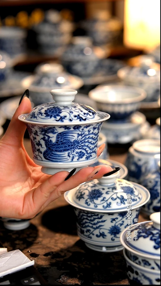 景德镇全手工手绘柴窑茶器福利