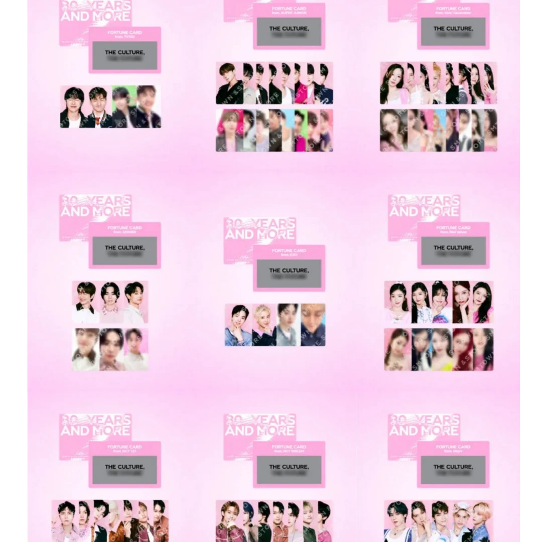 SM TOWN 2025家族演唱会 30周年场周刮刮卡包合集