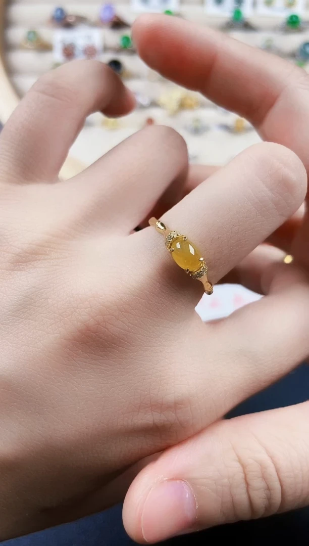 翡翠戒指银S925镶嵌465879