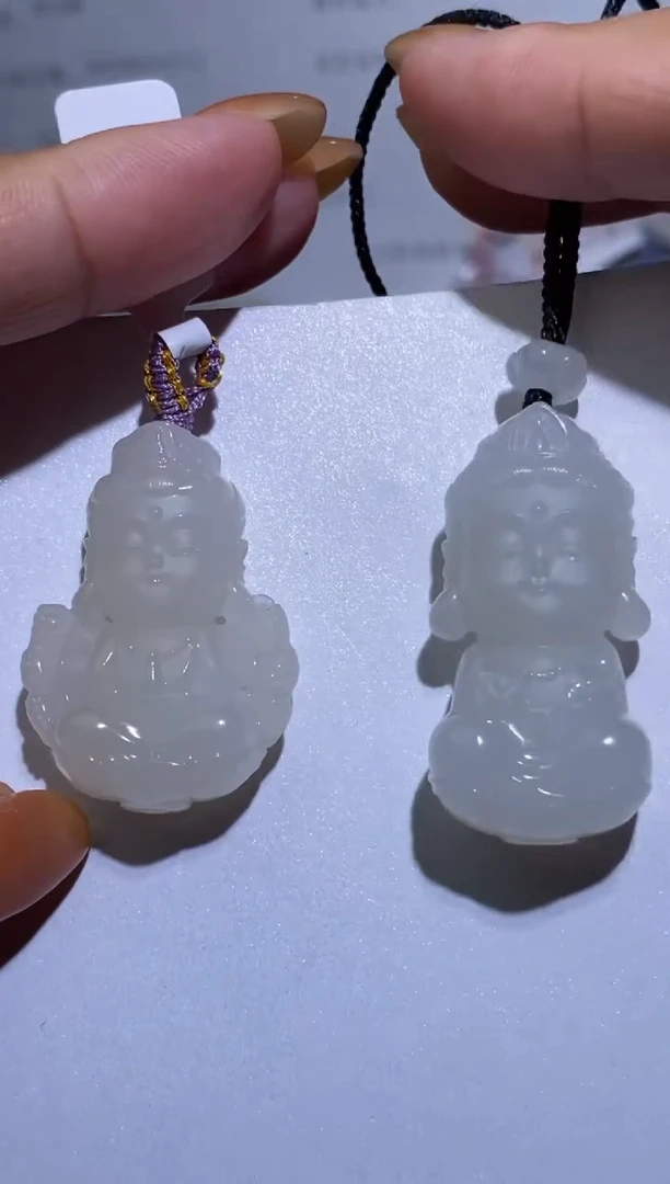 颈饰未镶嵌和田玉@*千手+大势至