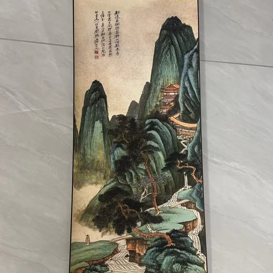 福利《大千山水》新中式客厅玄关办公室书房挂画