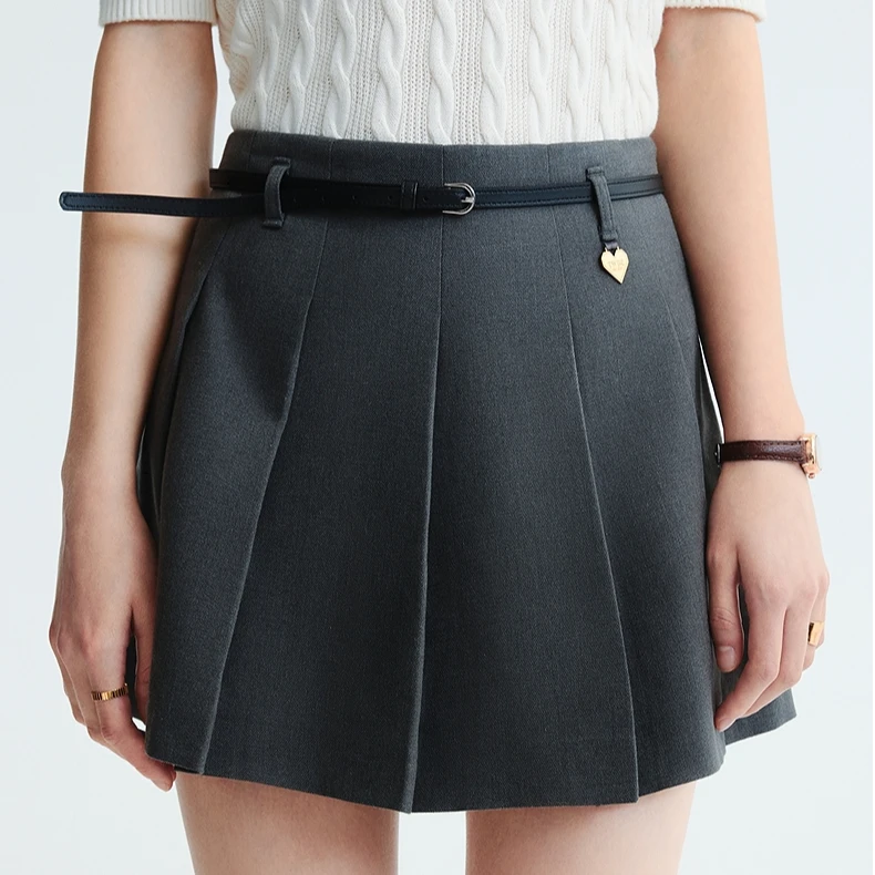 TeenieWeenie小熊半身裙女2025秋新款女装TTWH253803P