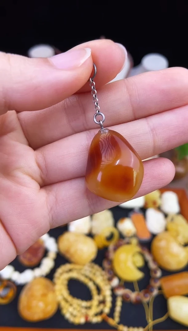 琥珀未镶嵌珠宝奇石柒月