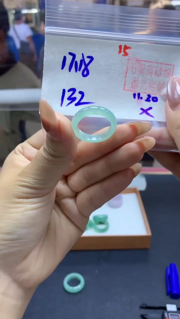未镶嵌定制翡翠戒圈#132元-毛货需精细抛光