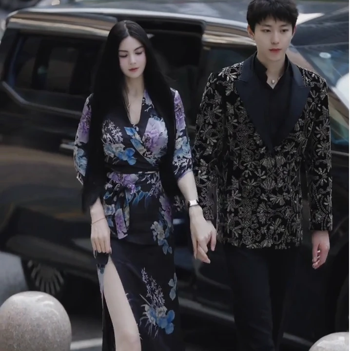 魏元高定/小众设计感国风新中式显瘦气质修身两件套-0983