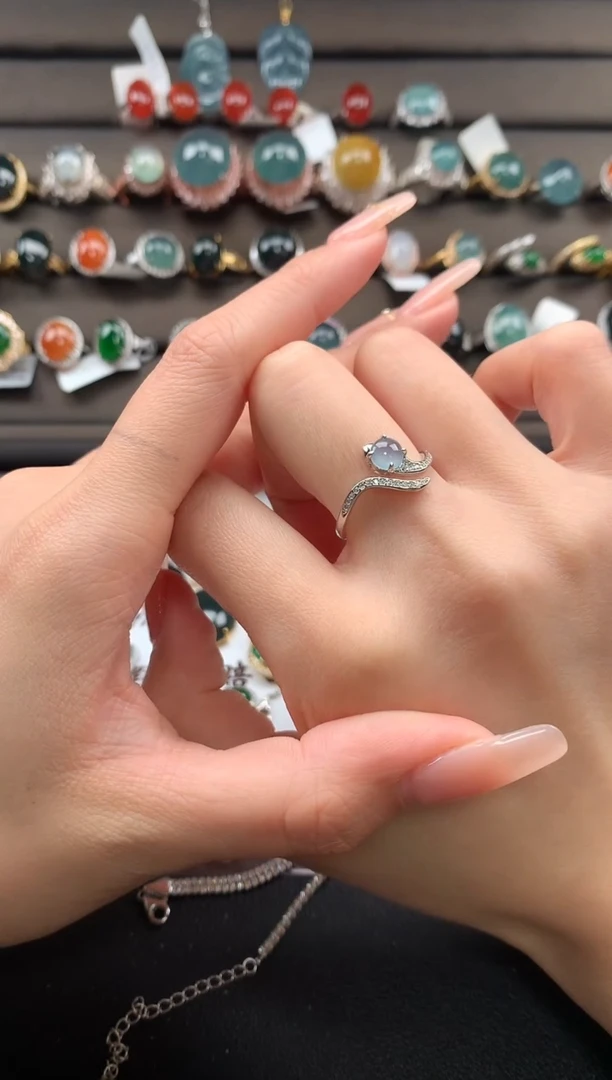 【闪购商品】翡翠戒指银S925镶嵌31232131231