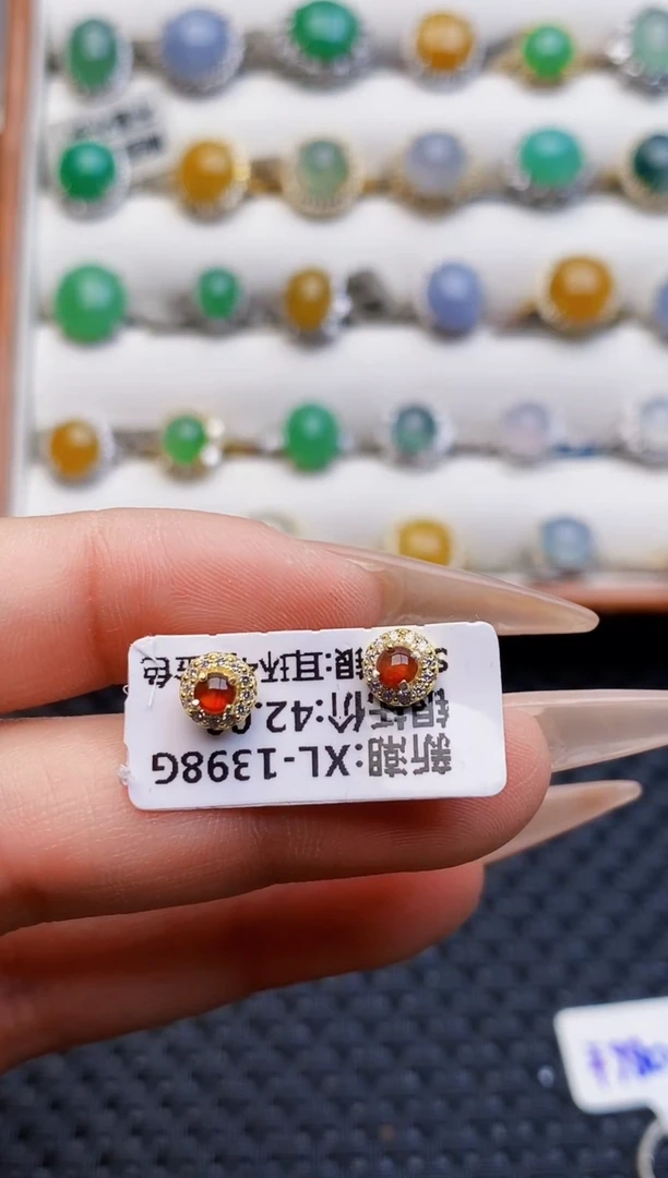 银S925镶嵌戒指翡翠4820