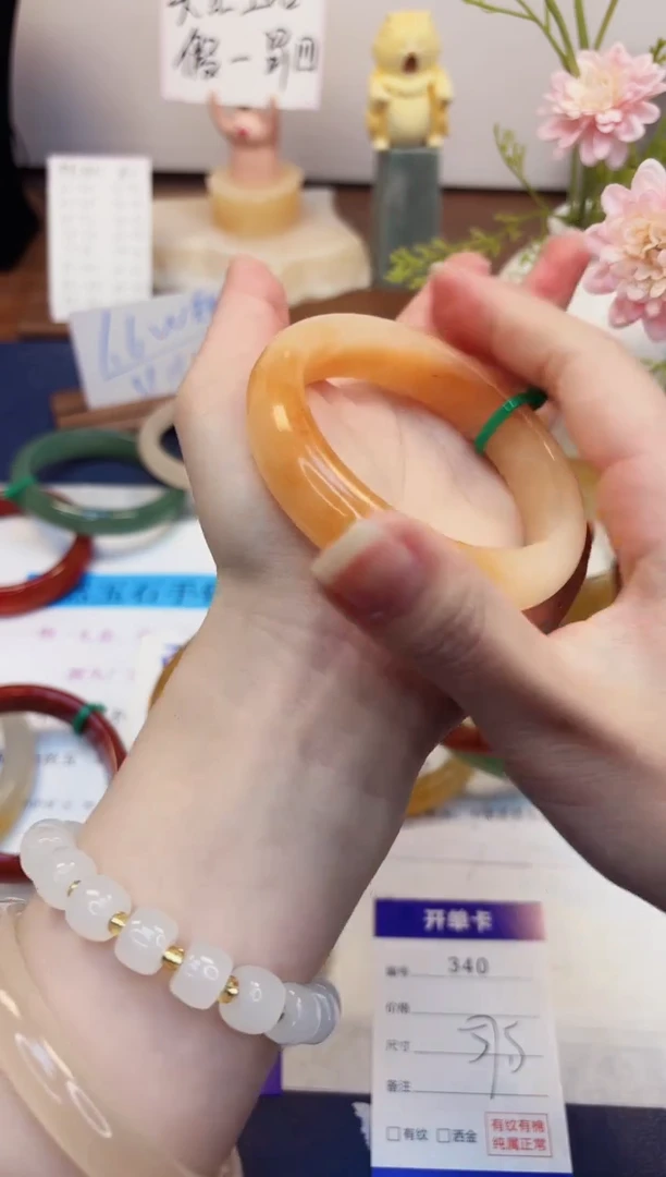 【闪购商品】石英质玉手镯未镶嵌340-财气镯-圈口57