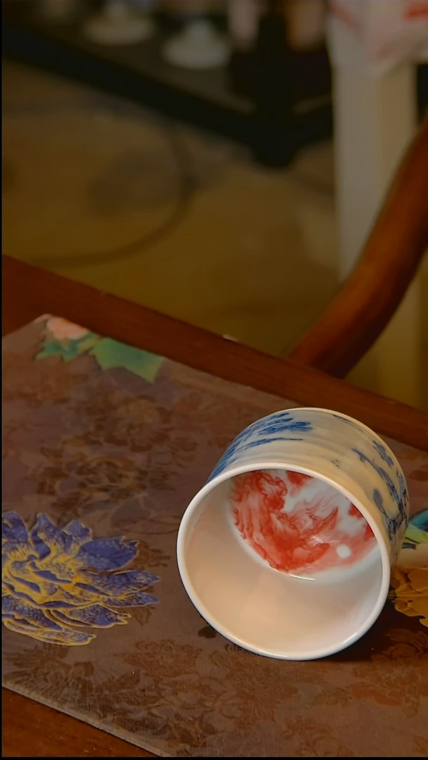 杯手工手绘杯杯很美丽