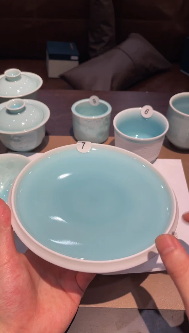 7子芦窑 单片壶承-白色