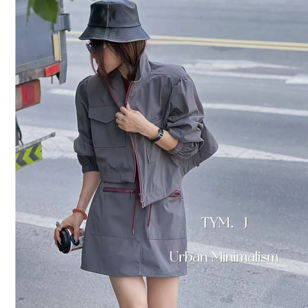 【no退no换 谨慎下单】工装夹克外套+半身裙套装 61007