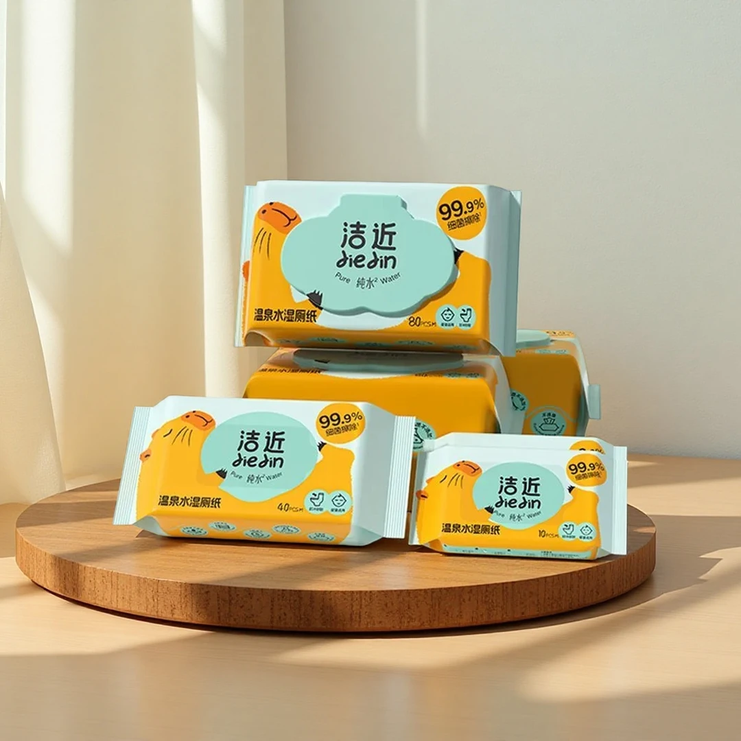 家用抽取DR洁近纯水湿厕纸温和擦屁屁可用加厚温泉水F322