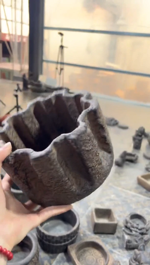 陶土【火山泥】异形花盆（已打孔）