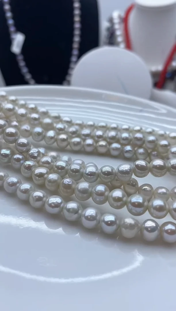 【闪购商品】淡水珍珠颈饰钛钢46