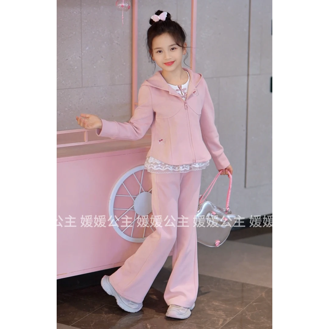 媛媛公主2025(合集)秋季新款女童连帽百搭休闲女孩套装15350R292