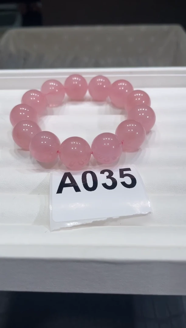 水晶手链未镶嵌A035 西柚粉水 15