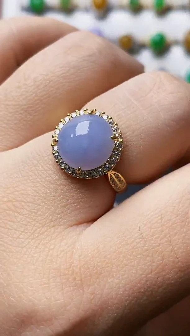 银S925镶嵌戒指翡翠2457