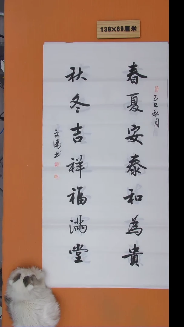 书法辛文涛老师书法 纯手写 138*69