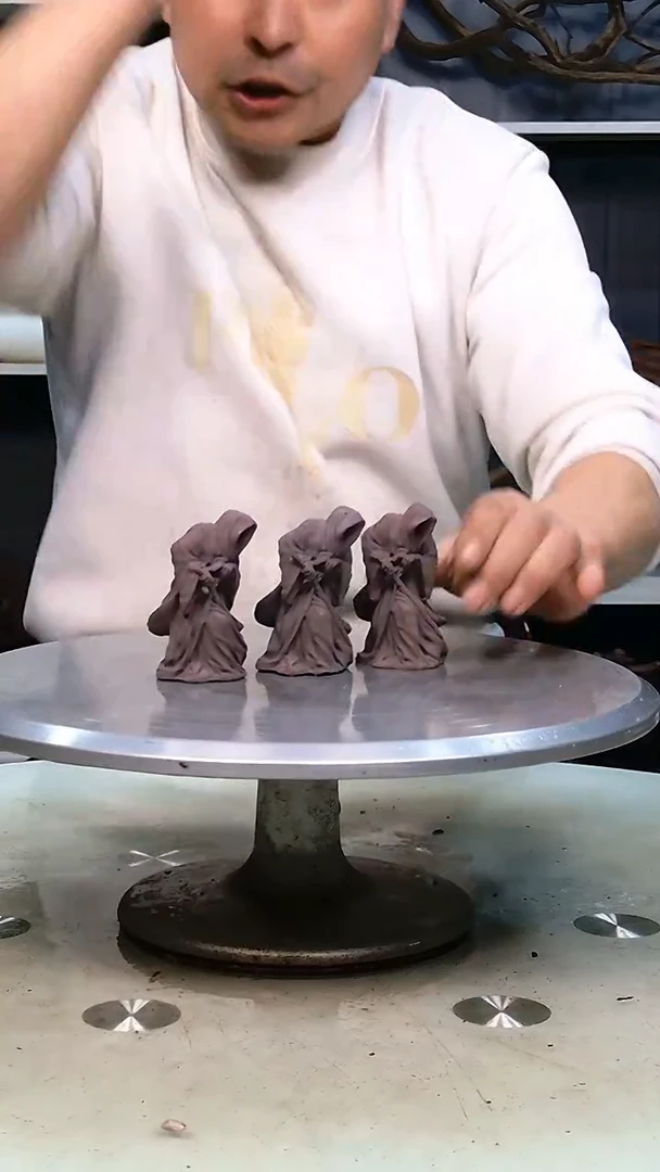 紫金砂人物三个9.9