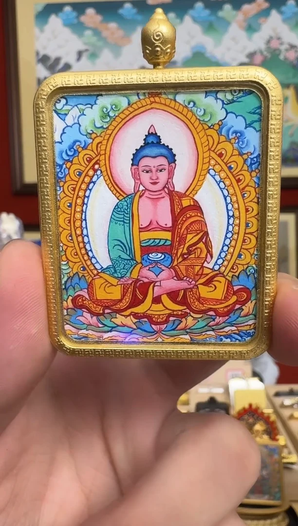 吊坠阿老师-热贡纯手绘-安安