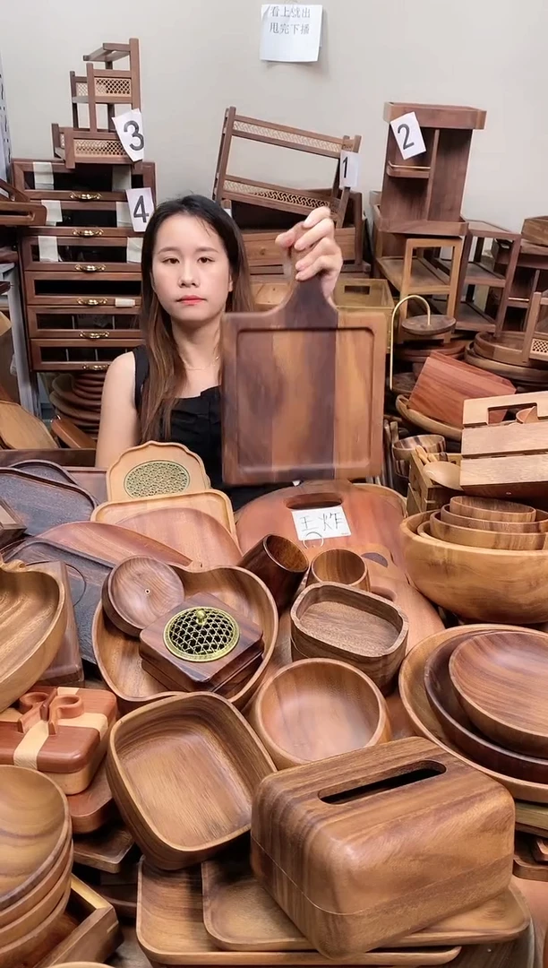 南美胡桃木带手柄牛排板35*24*2cm