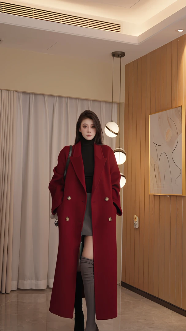 【周周专属】韩系阔版2024秋冬新款枪驳领长款双面呢绵羊毛241025