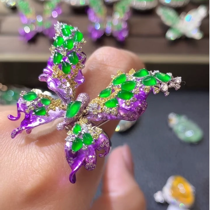 【云中意】18K金蝴蝶戒指（八用款）（定制款不退换）