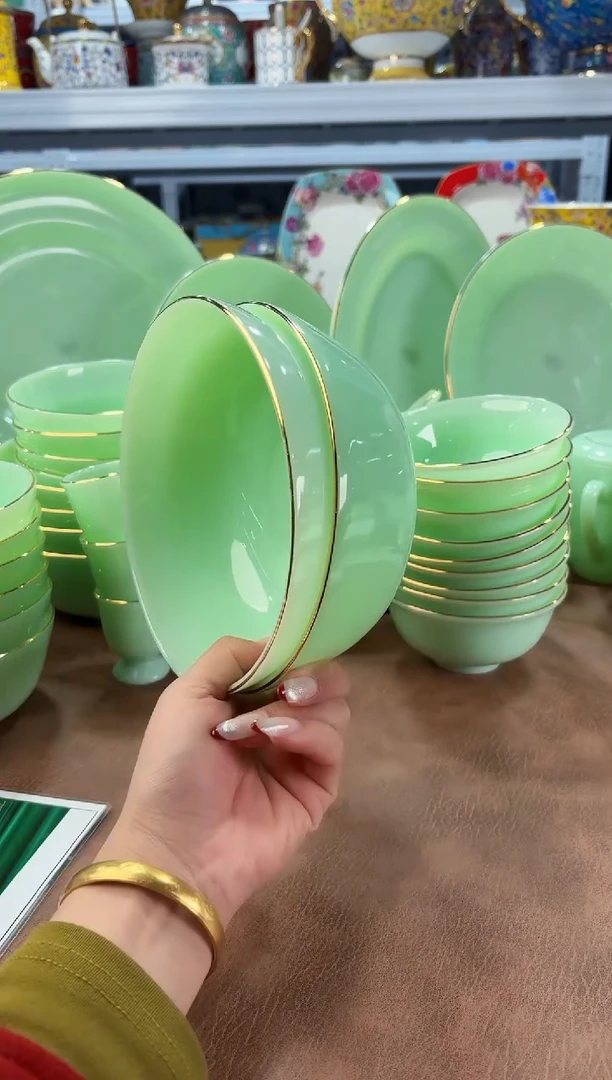 玉瓷6.5英寸面碗2个