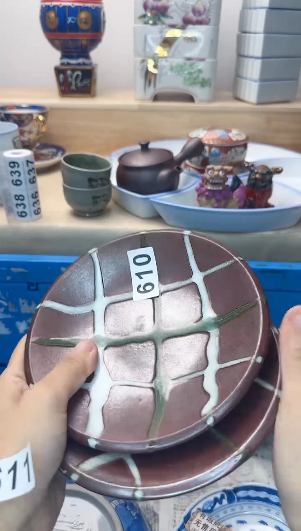 茶杯紫砂白*鲸610陶艺中古瓷器满18米包邮