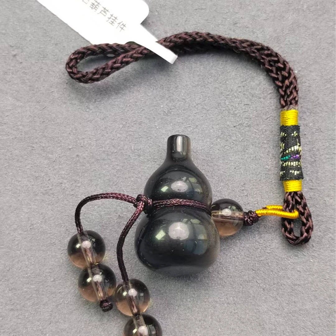黑曜石葫芦挂件挂饰