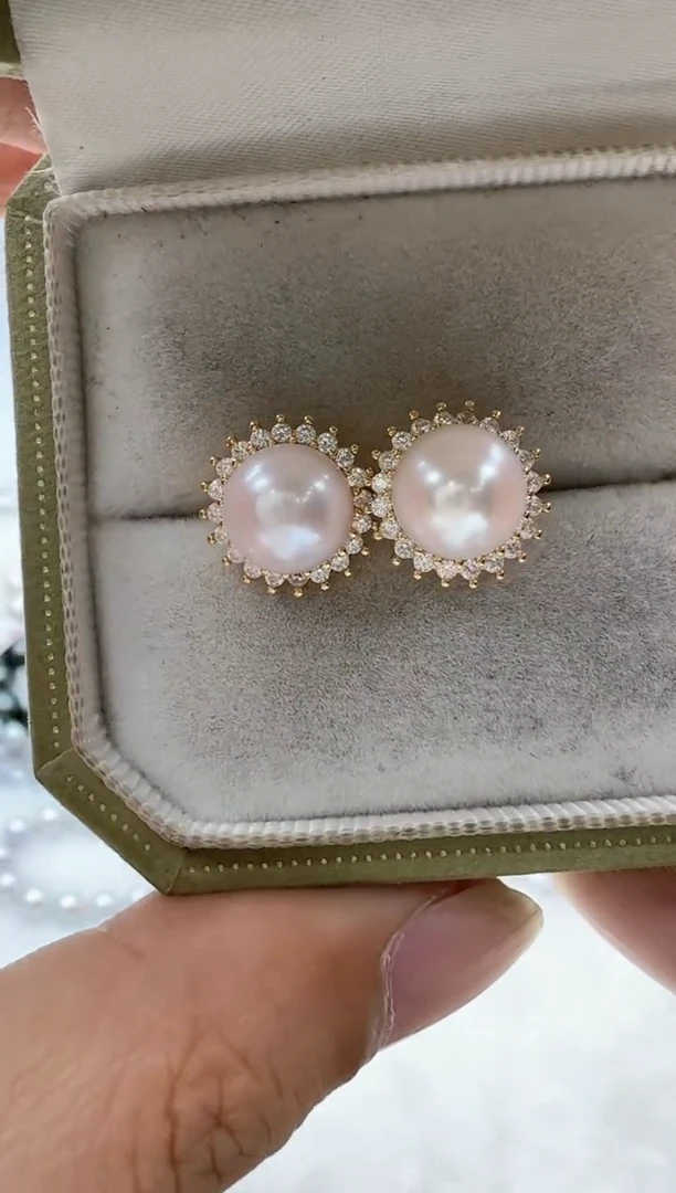 【闪购商品】淡水珍珠耳饰银S925镶嵌清货