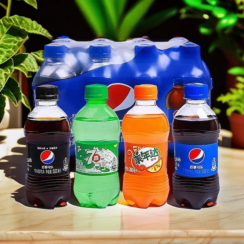 【8瓶包邮】4种口味百事可乐经典原味/无糖/美年达/7喜小胶300ml