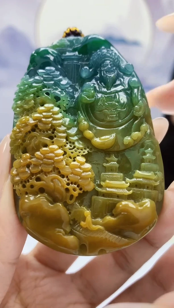 定制翡翠未镶嵌4969xx-毛货挂件88