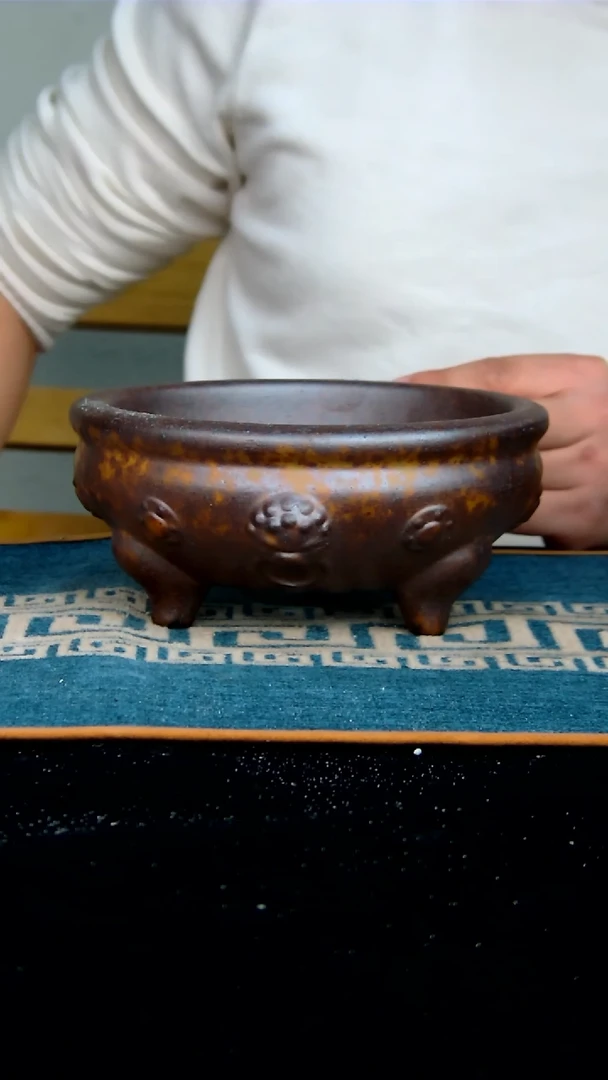 【闪购商品】紫砂花盆14.5*5.5内径紫砂花盆