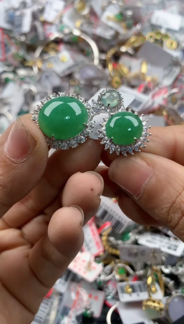 银S925镶嵌戒指翡翠121212----2